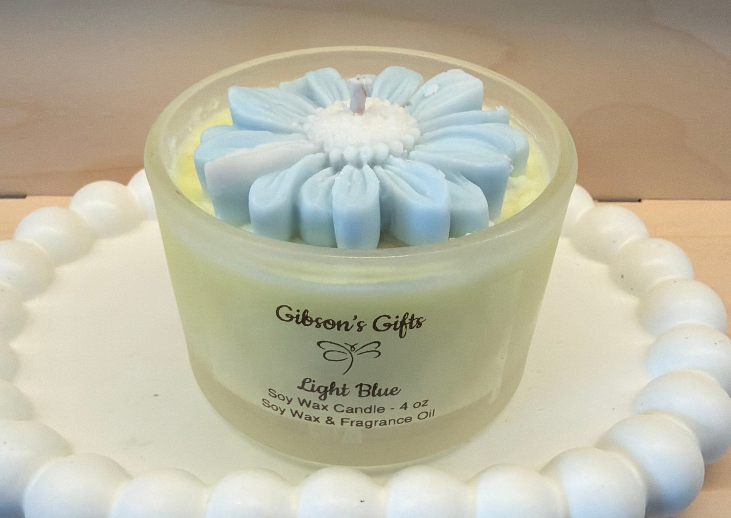 4oz Light Blue Soy Wax Candle